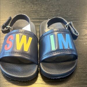 Gymboree Navy Sandals with word “SWIM”